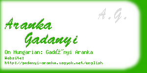 aranka gadanyi business card